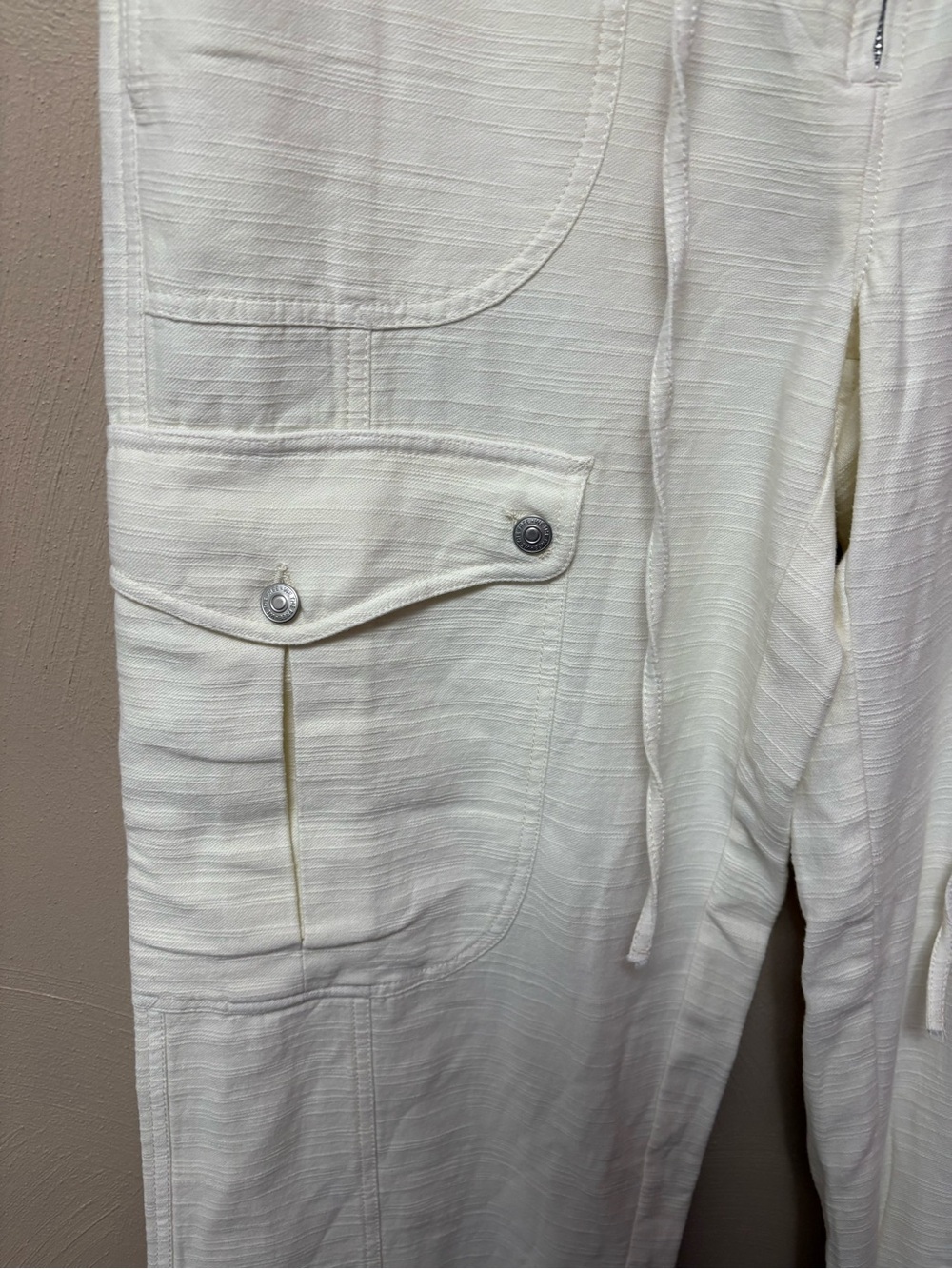 Free People We The Free Park Ave Cargo Pant Ivory Size Medium NWT New - Picture 8 of 16
